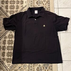 Brooks Brothers Dark Blue Polo Shirt with Gold Logo